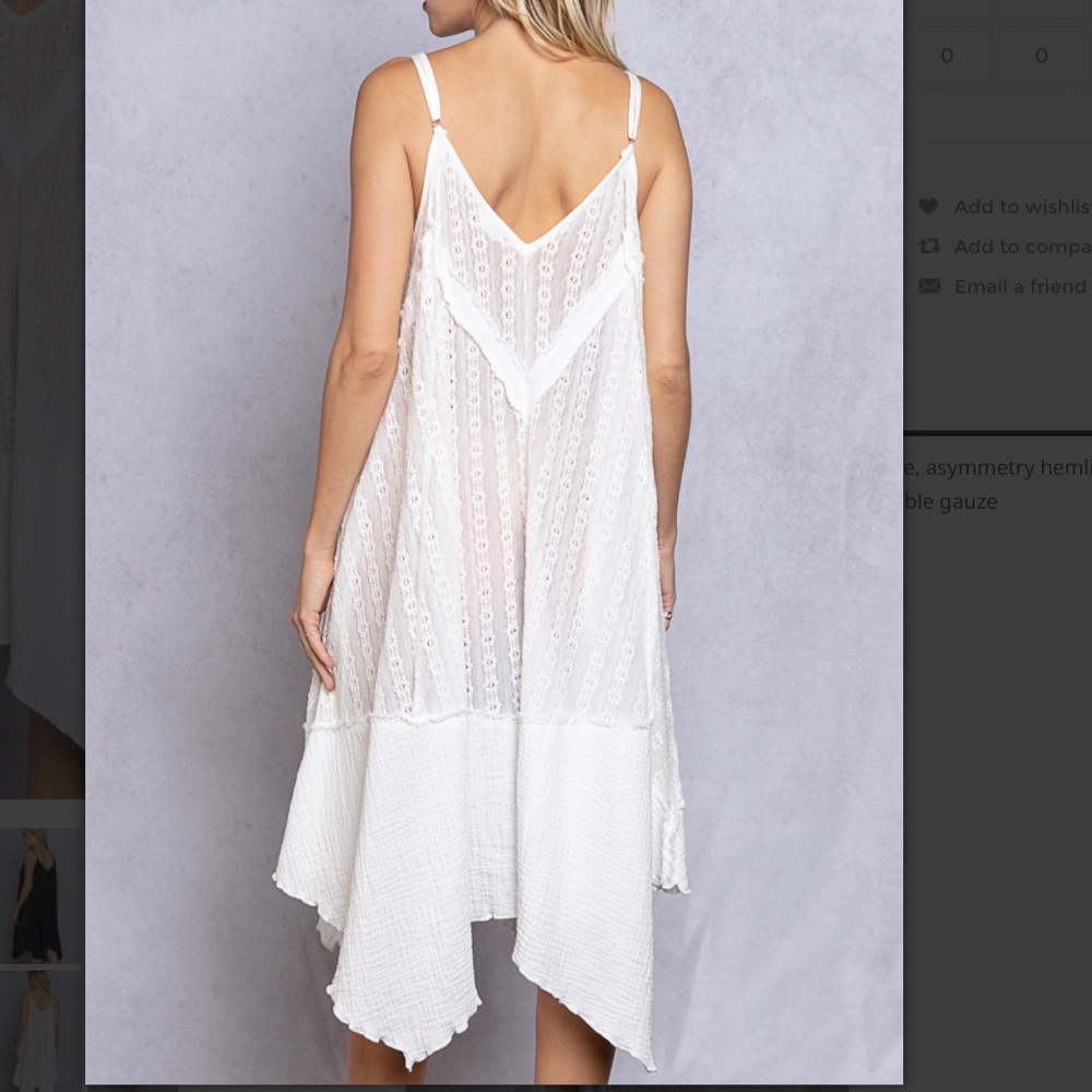 POL Vintage Sheer Lace Dress Women's Tank Dress Top SB46 - Picture 5 of 15